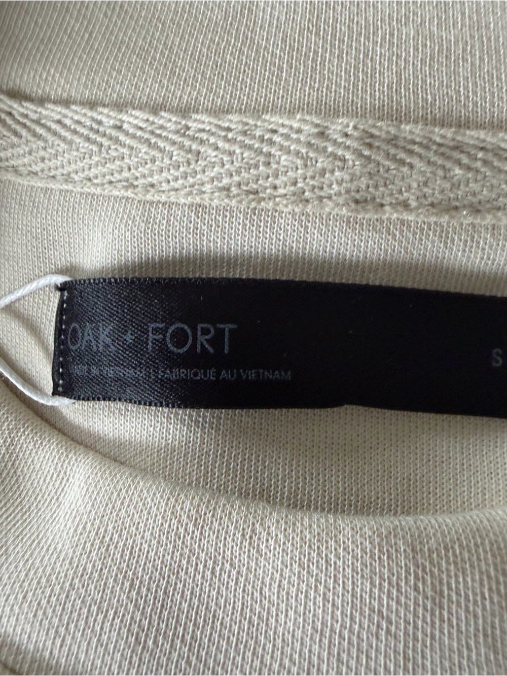 OAK + FORT Soft Cream Crewneck Tee - Picture 5 of 5